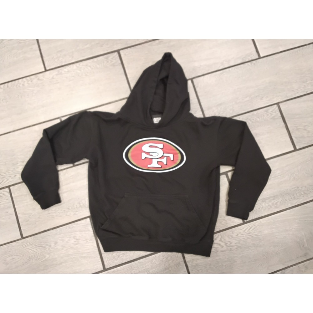 Youth San Francisco 49ers Black Hoodie Outer Stuff NFL Football Team Logo